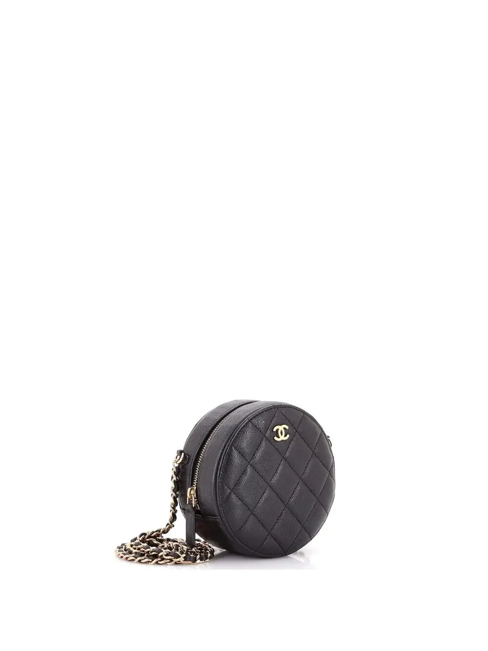 Chanel Round Clutch With Chain Quilted #248054C30B